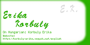 erika korbuly business card
